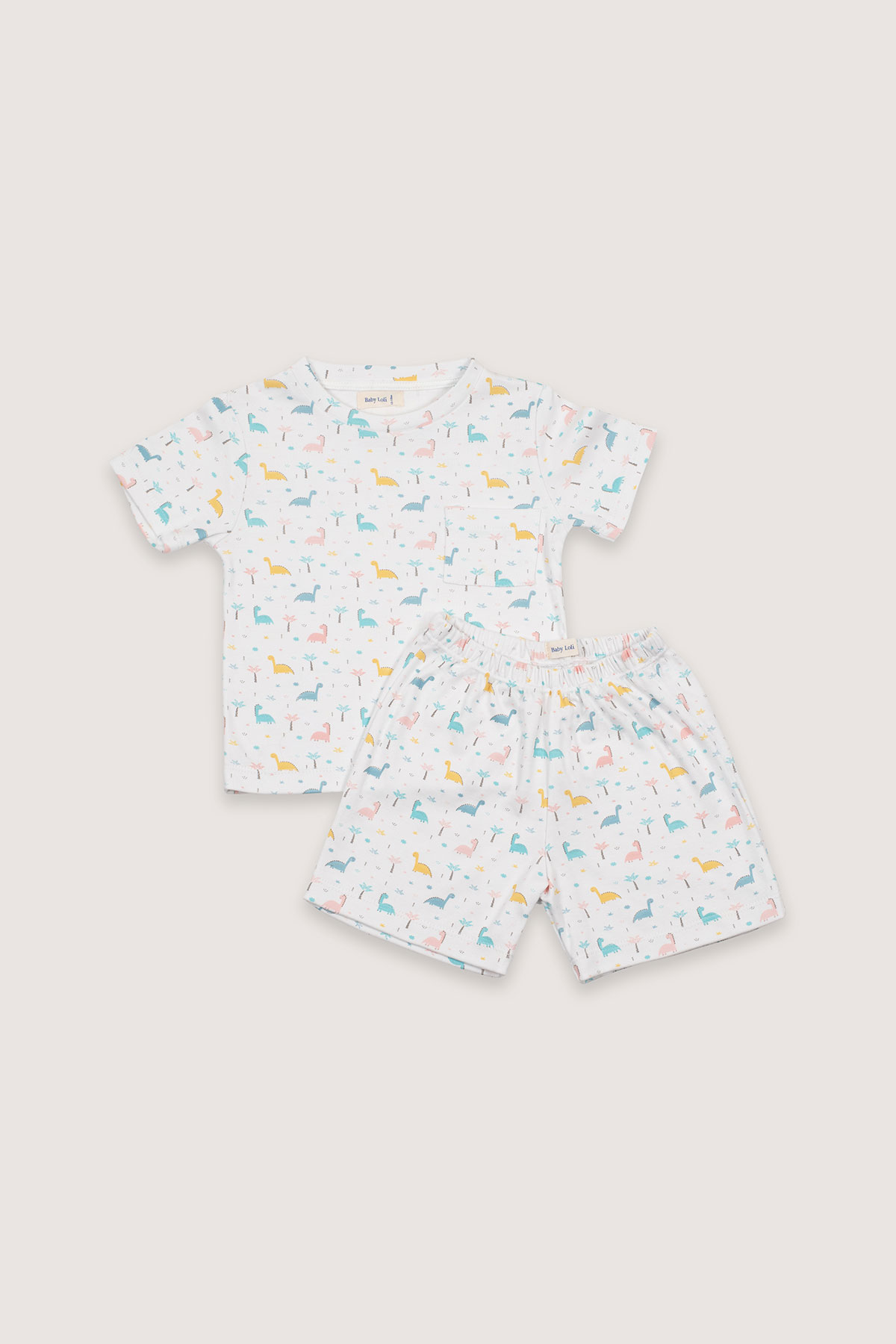 Pijama Manga Corta Bebe Dino Animalitos