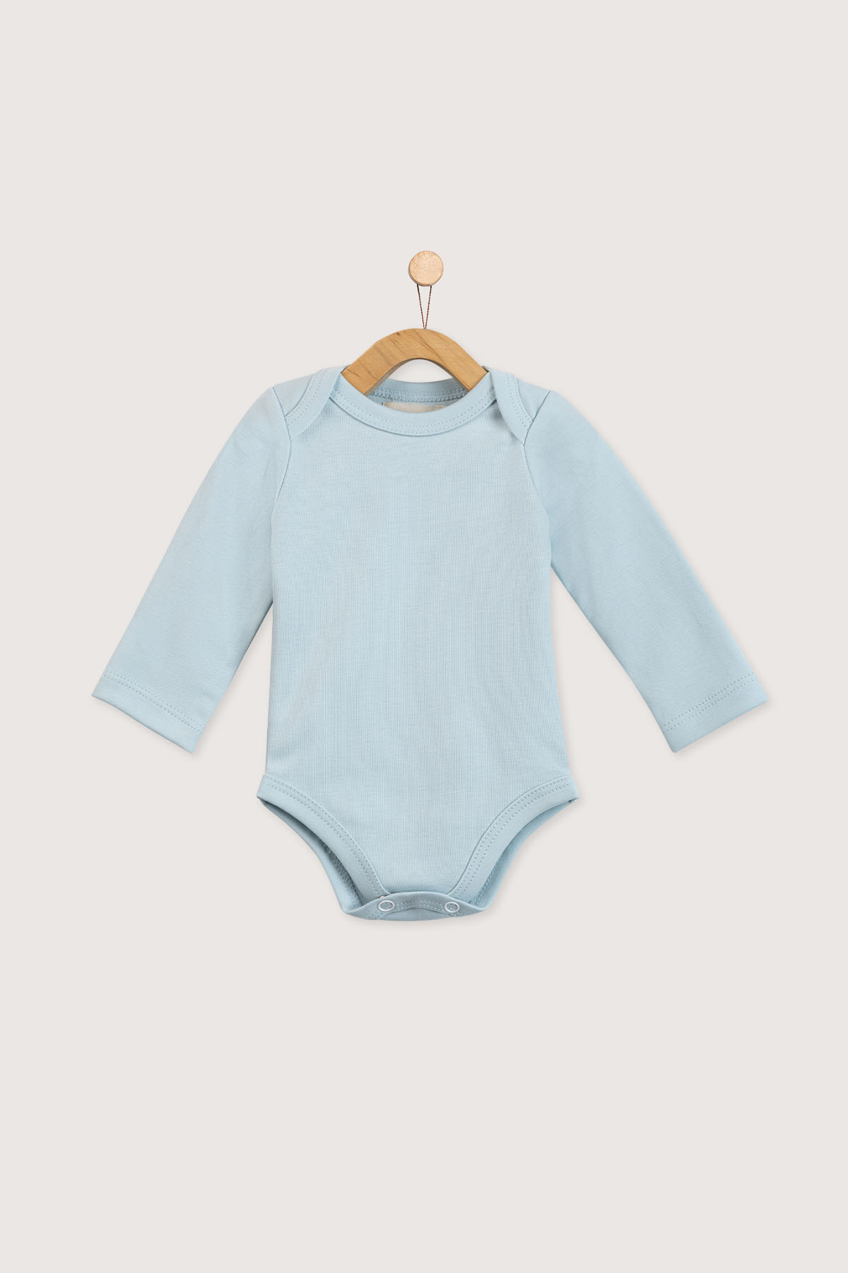 Body Americano Manga Larga Azul Pastel